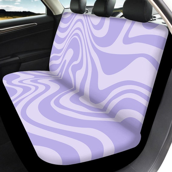 Purple Swirl Retro Groovy Back Seat Covers | Y2K Car Accessories |  Aesthetic Womens Car Accessories | Gift for Her