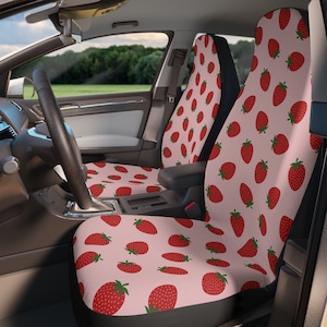 Pink Strawberry Car Accessories
