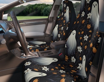 Boho Floral Haunting Ghosts & Tulips Car Seat Covers