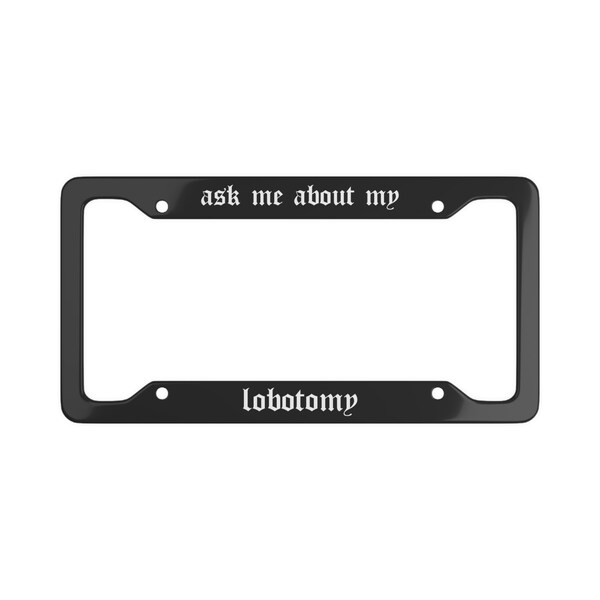 Goth License Plate Frame Etsy