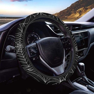 Goth Spiderweb Steering Wheel Cover