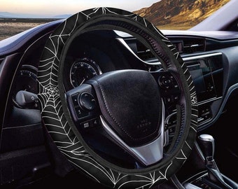 Goth Spiderweb Steering Wheel Cover