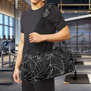 Goth Spiderweb Gym Workout Duffel Bag | Gothic Workout Bag Accessories