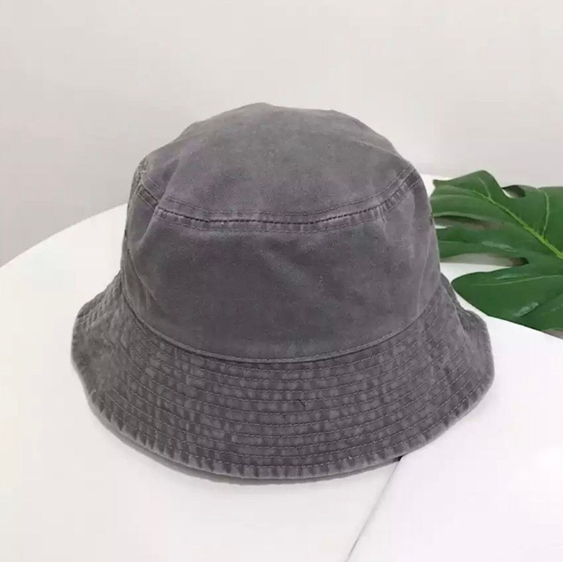 3 Colors Gray Blue Black Denim Bucket Hat