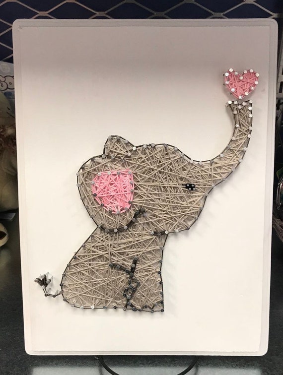 Elephant String Art | Etsy