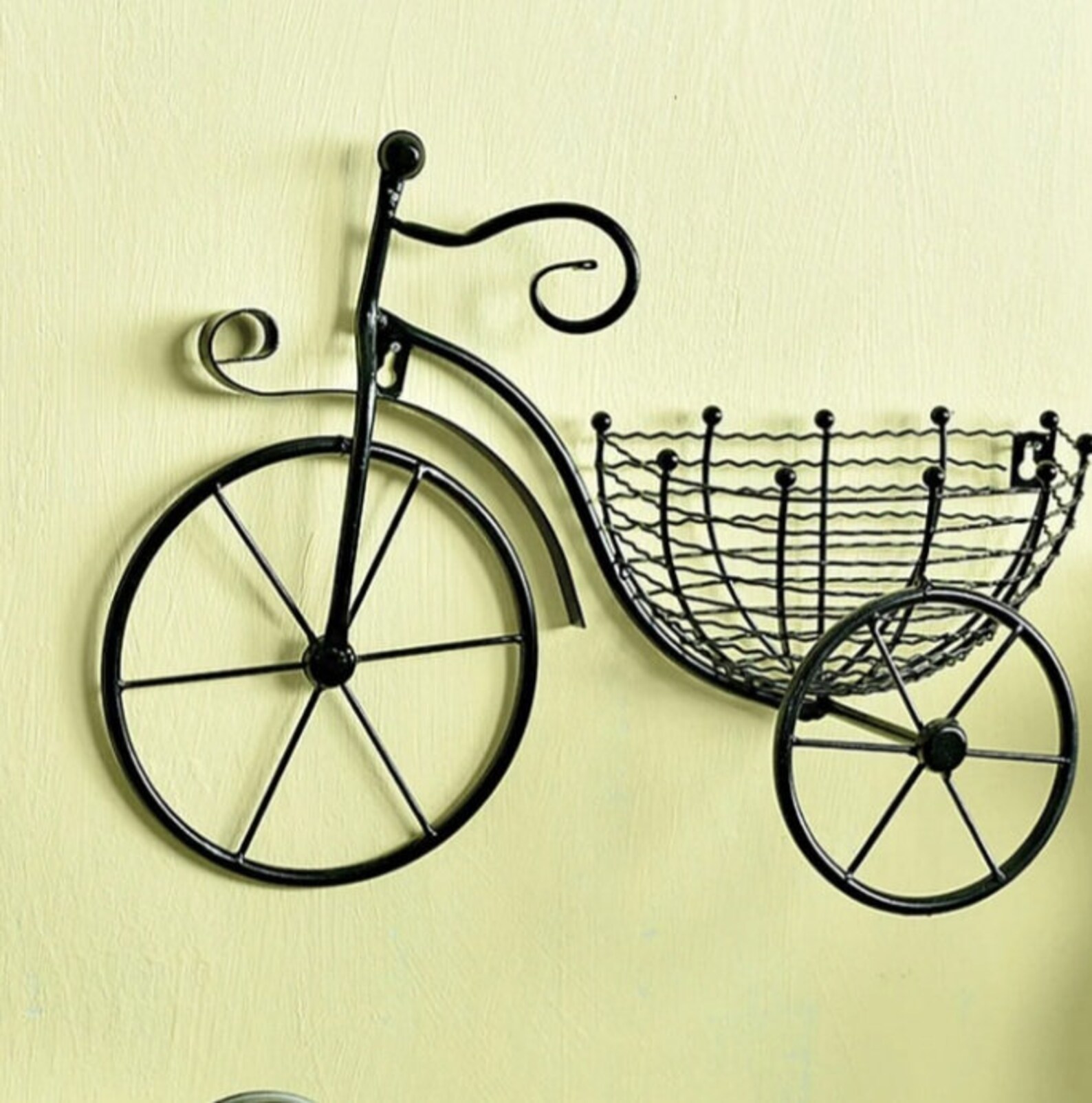 Metal Planter Wrought Iron Bicycle Wall Hanging Art Decoration Etsy