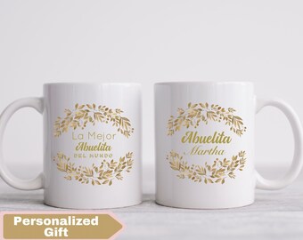 Personalizada abuelita taza, mejor abuelita del mundo,  regalo para abuelita, Spanish abuela gift, abuela regalo,Best grandma in the world