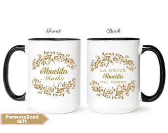 Personalizada abuelita taza, mejor abuelita del mundo,  regalo para abuelita, Spanish abuela gift, abuela regalo,Best grandma in the world