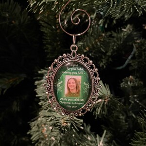 Personalized Memorial Photo Ornament, Custom Photo Memorial Christmas Ornament, In Memory Ornament, Bereavement Ornament, Christmas Sympathy