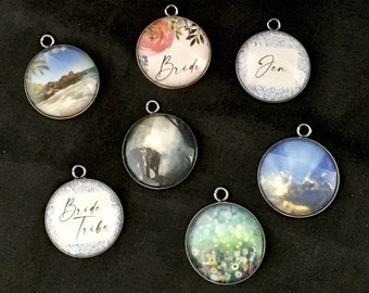 Custom Picture Charm, Custom Photo Charm, Personalized Charm, Custom Design Charm, Custom Message Charm, Jewelry Making, 25mm Cabochon