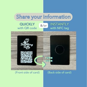 Metal Digital Business Card, Custom Metal Engraved Business Card, Smart NFC Business ID, Tap Card, Business QR Code, Modern Business Card