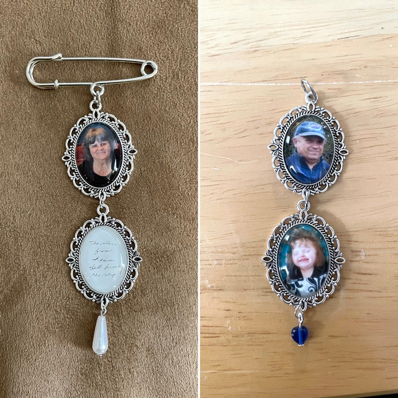 Personalized Memorial Photo Pin Graduation Photo Charm - Etsy