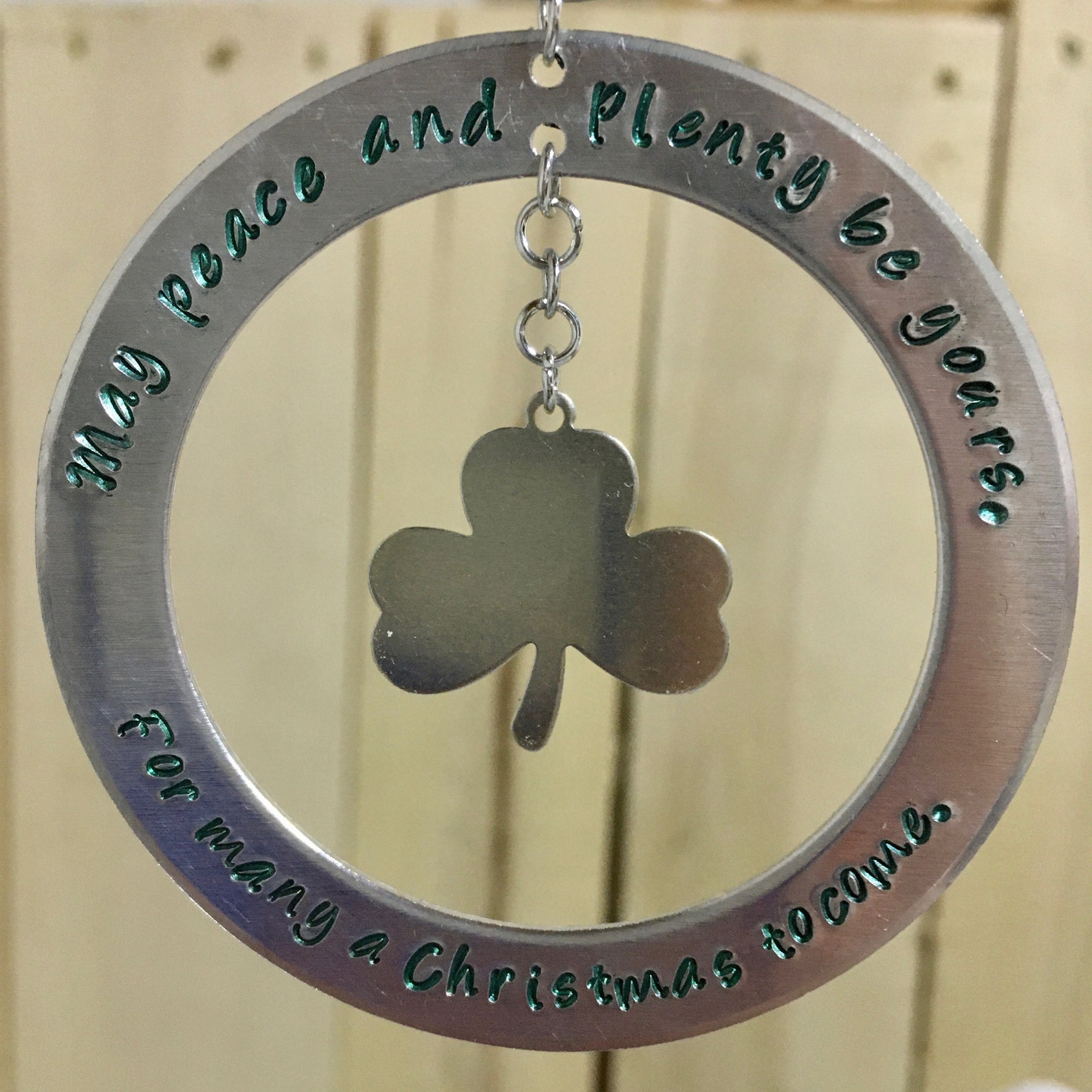 Irish Shamrock Ornament Irish Metal Stamped Ornament Irish Etsy