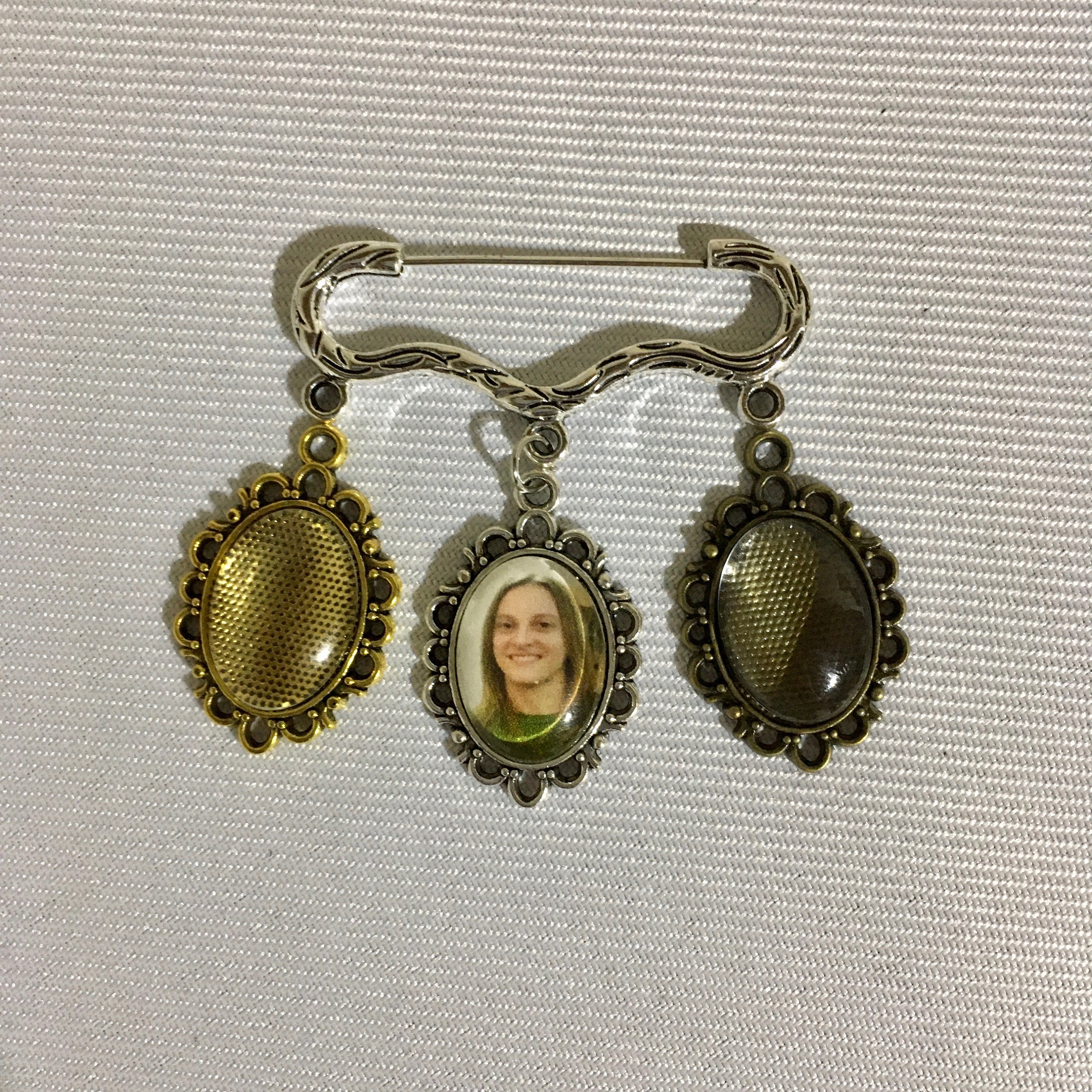 Personalized Memorial Photo Pin Bridal Photo Charm Groom Etsy