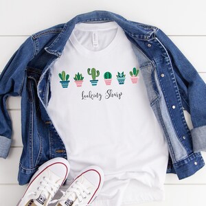Cactus Plants Tee Shirt | Cute Cactus Tee for Women | Succulent Shirt | Pastel Cactus Shirt | Boho Shirt | Plant T Shirt