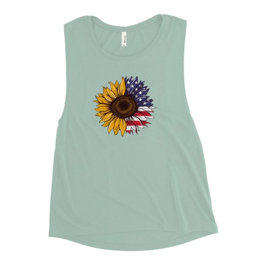 Sunflower US Flag Tank Top