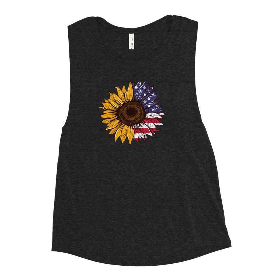 Sunflower US Flag Tank Top