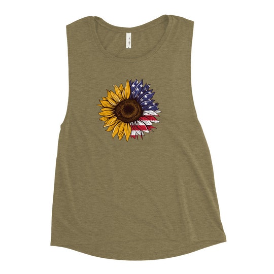 Sunflower US Flag Tank Top