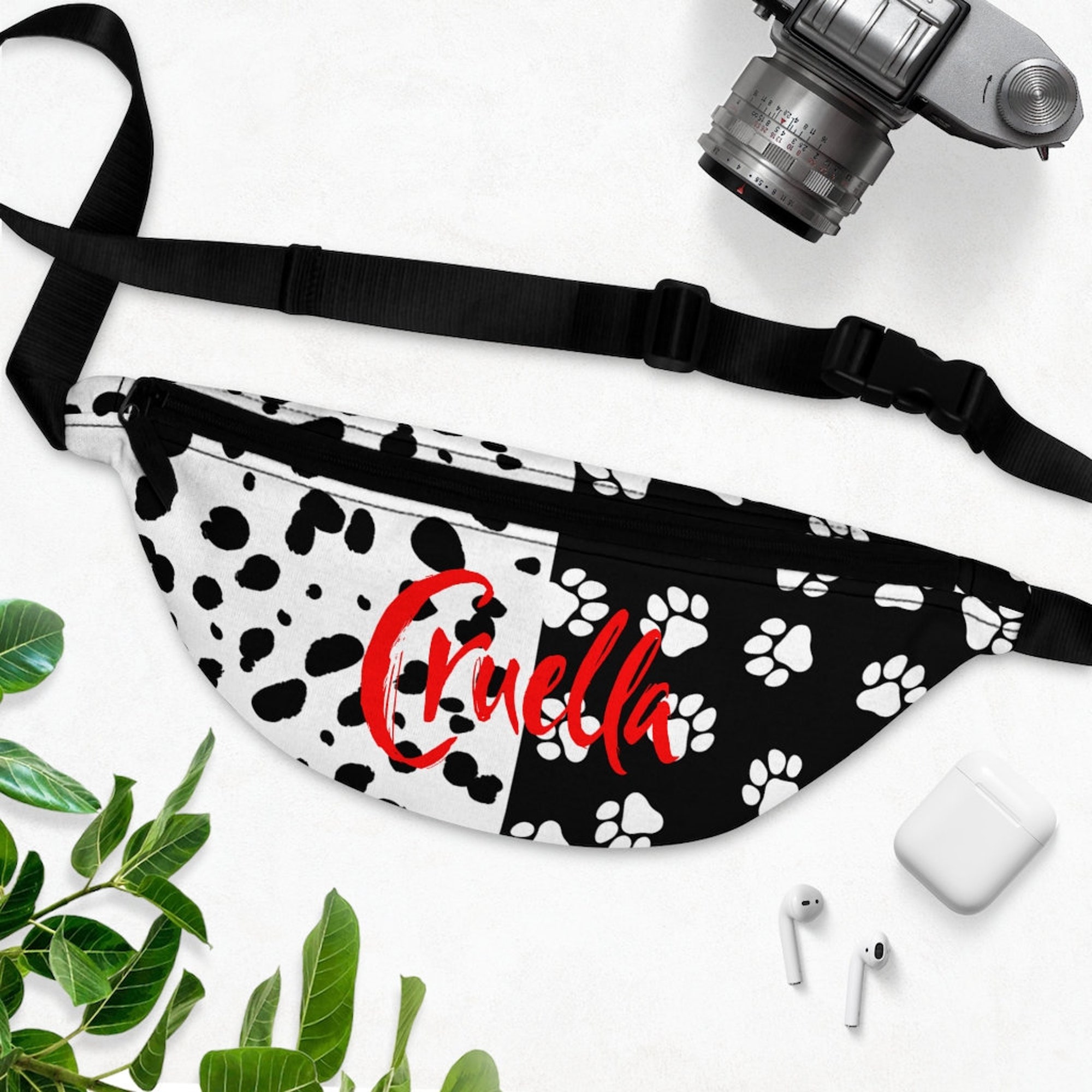 Discover Cruella de Vil Fanny Pack / Villians Bag / Disney Travel Bags / Dalmations Bag