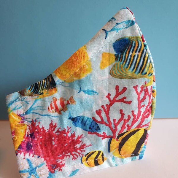Coral Face Mask Etsy Coral Face Mask Etsy