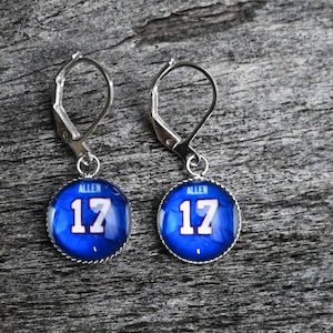 Buffalo Bills Josh Allen #17 Earrings / Allentown