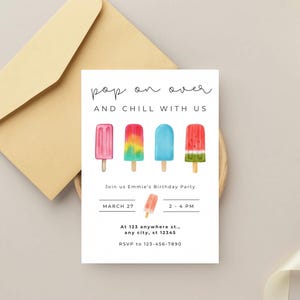 Editable Digital Birthday Party Invitation Bday evite Party Invite Printable Digital Download