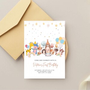 Editable Digital Birthday Party Invitation Bday evite Party Invite Printable Digital Download