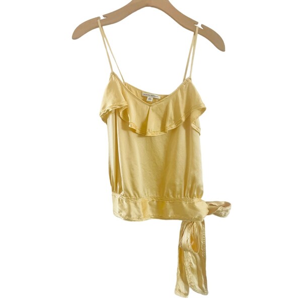 Banana Republic Y2K 100% Silk Yellow Camisole with Side Bow Size XS G110