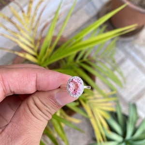 Morganite Engagement Ring- Pink Morganite Ring- Oval Morganite Ring- 14k Rose Gold Ring- Anniversary Birthday Gift For Her- Promise Ring