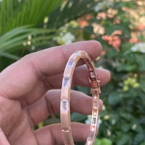 Rose Quartz Bracelet- Cuff Bracelet- Rose Quartz Jewelry- Gift For Her- Unique Jewelry- Rose Quartz Bangle- Pink Gemstone