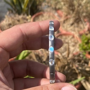 Moonstone Bracelet- Cuff Bracelet- Moonstone Jewelry- Gift For Her- Unique Jewelry- Moonstone Bangle- Rainbow Moonstone