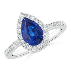 Blue Sapphire Ring- Sapphire Engagement Ring- Silver Sapphire Ring- Blue Gemstone Ring- Anniversary Gift For Her- September Birthstone Ring