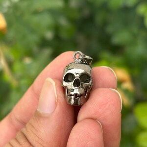 Skull Necklace- Skull Jewelry- Gothic Necklace- Gothic Jewelry- Goth Pendant- Silver Skull Necklace- Halloween Necklace- Halloween Jewelry