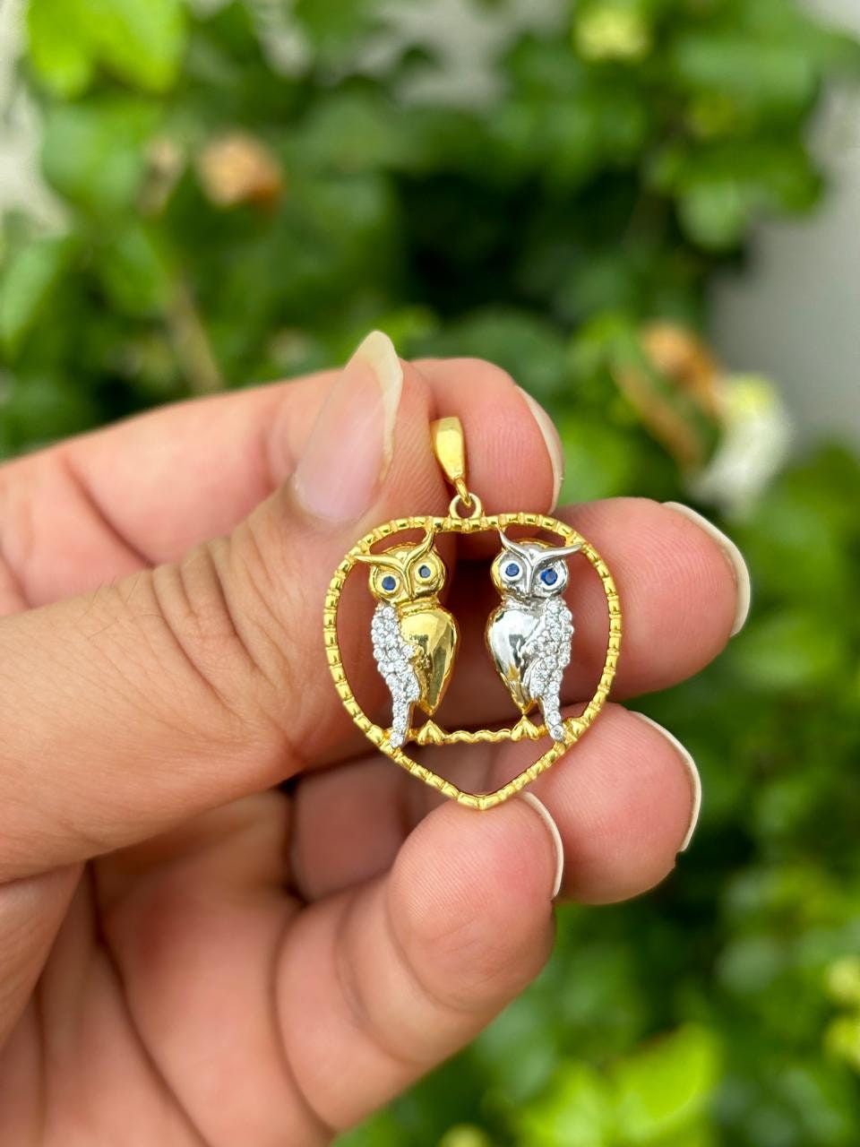 Sterling Silver Two Owl Necklace &ndash; Animal Lover Pendant