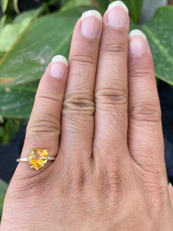 Heart shaped citrine ring sale