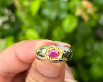 Natural Ruby Ring – Sterling Silver, July Birthstone