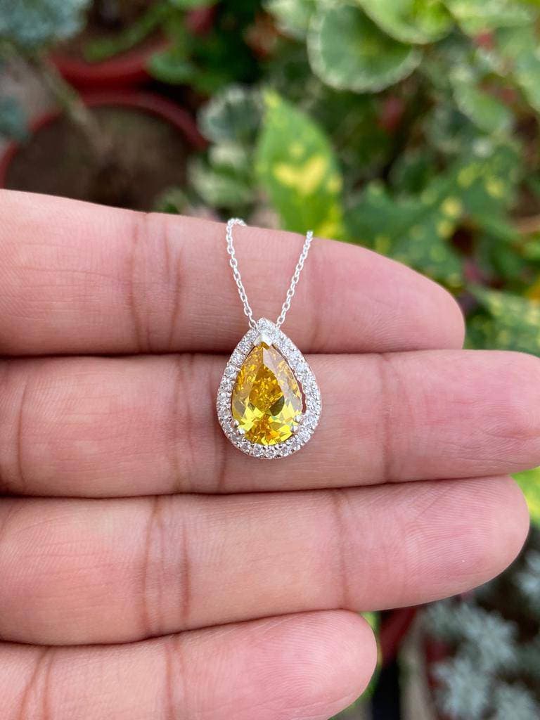 Yellow sapphire pendants sale