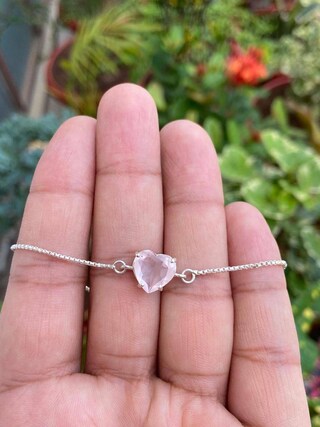 Bracciale Donna Argento 925 Con Cuore Cristallo Rosa E Simbolo Infinito - Gioiello Elegante In Confezione Regalo