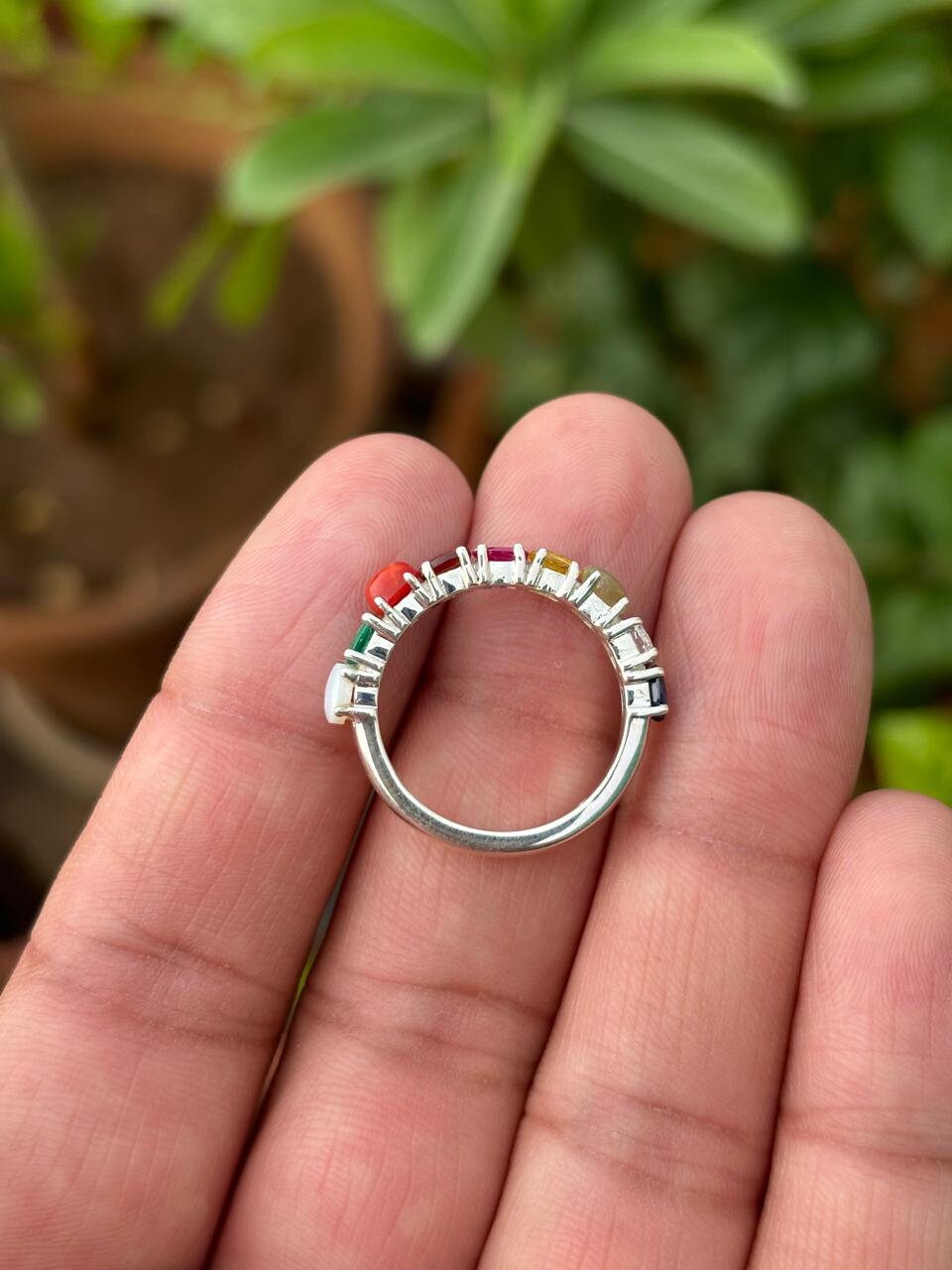 Navratan Rings Navratan Gemstone Ring – 925 Sterling Silver, Astrological Jewelry - Etsy