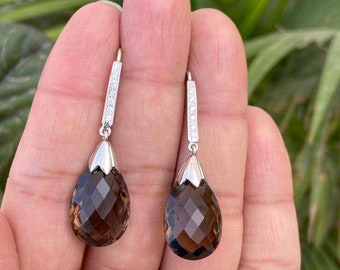 R.ALAGAN ララガン-KNOT SMOKY QUARTZ EARRINGS img102brownsidesilcopy_1024x10