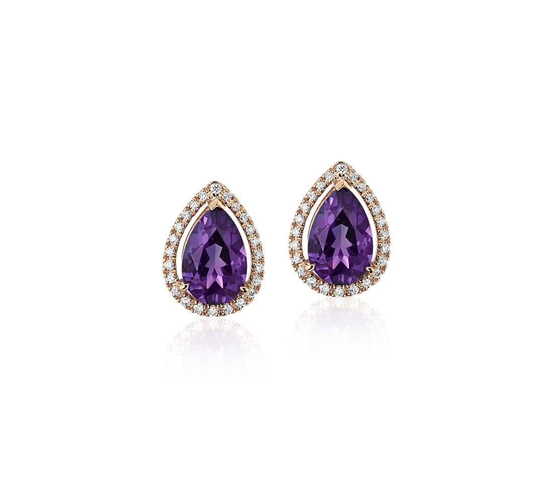 R445ecb PEARL & AMETHYST EARRINGS