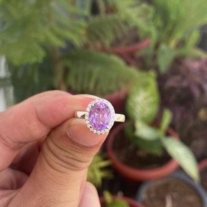 Alexandrite Ring- Vintage Alexandrite Ring- June Birthstone Ring- Oval Alexandrite Ring
