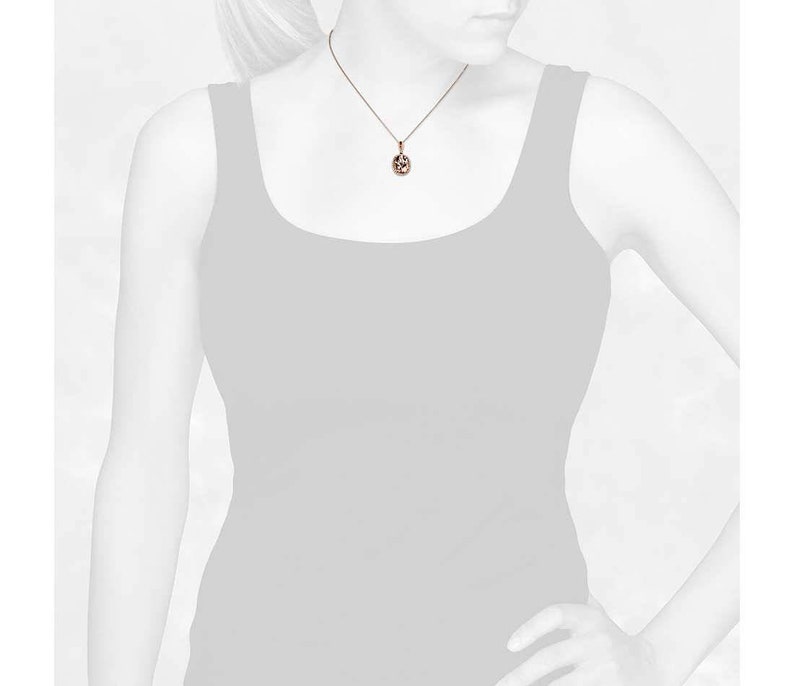 Morganite Necklace Anniversary Gift For Her Rose Gold Morganite Necklace Oval Morganite Necklace
