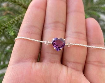 Armband med ametist i sterlingsilver - Handgjorda smycken