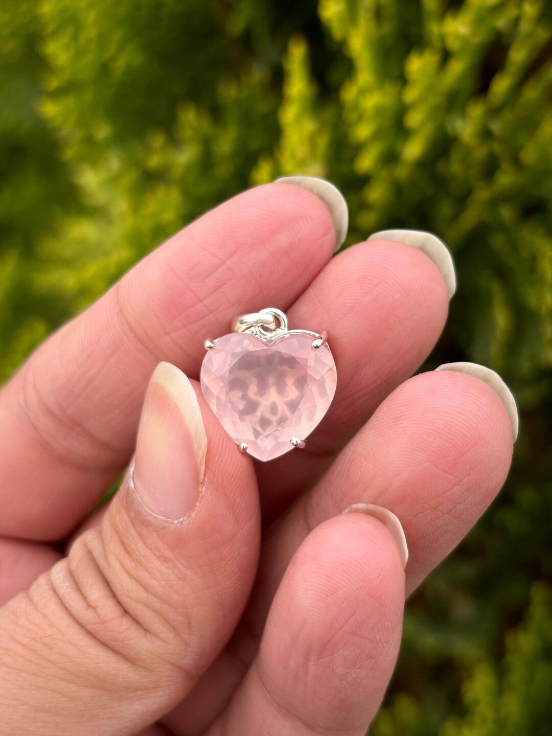 Rose Quartz Heart Necklace
