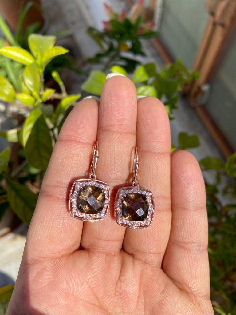 アクセサリー r.alagan KNOT SMOKY QUARTZ EARRINGS R.ALAGAN/KNOT SMOKY QUARTZ EARRINGS