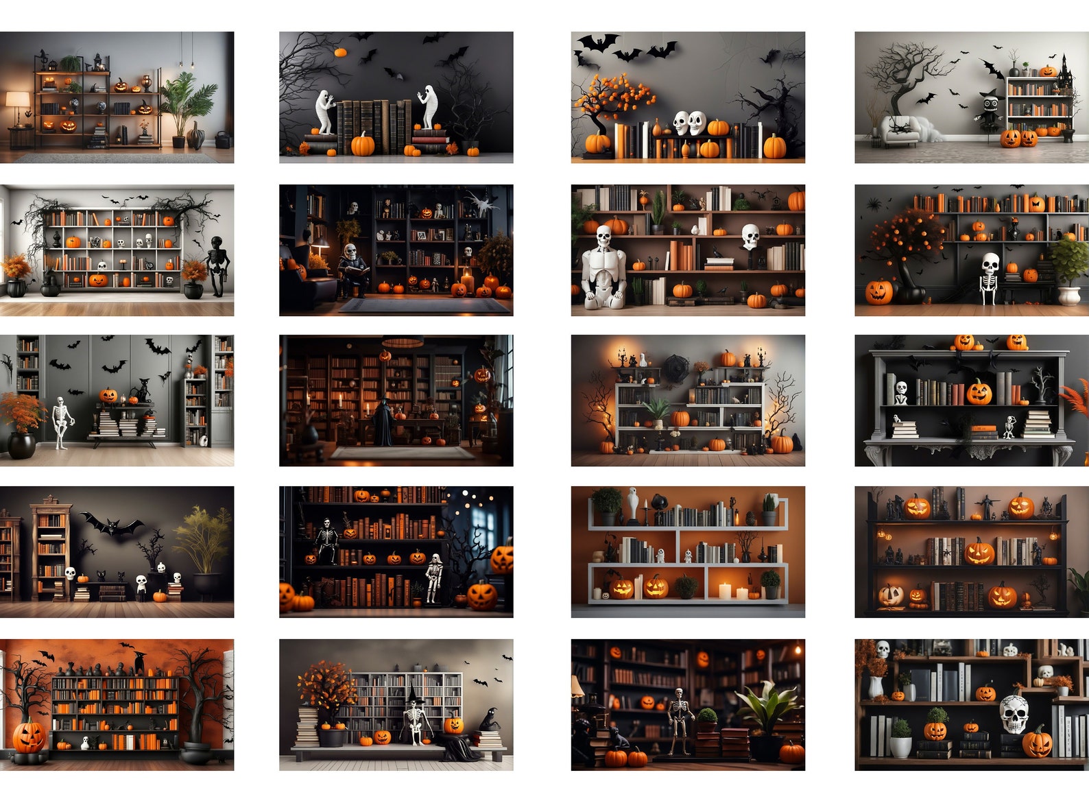 20 Halloween Zoom Virtual Backgrounds, Zoom Office Background , Virtual