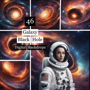46x Galaxy Black Hole Kulissen, Weltraum Hintergrund, kosmische Galaxie Kulisse, Astronaut Hintergründe, Space Wars Digital, Galaxie druckbare