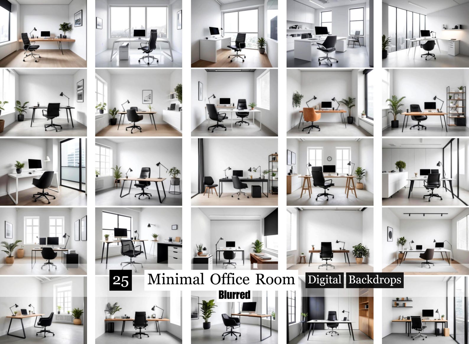 50x Minimal Office Room Backdrops,blurred Business Headshot Overlays ...