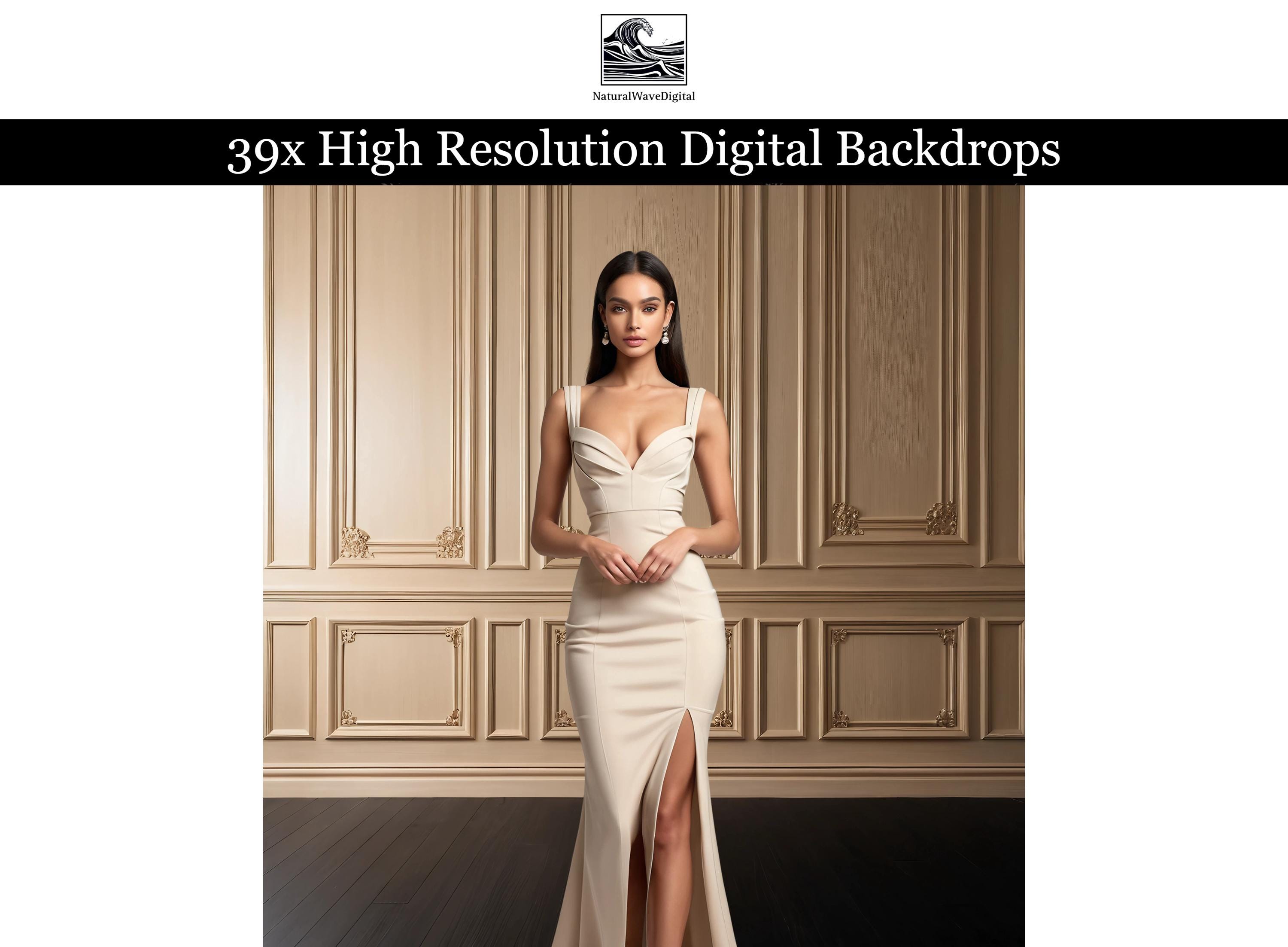 39 Elegant Panel Wall Backdrops,beige Wall Digital Backdrops, Studio ...